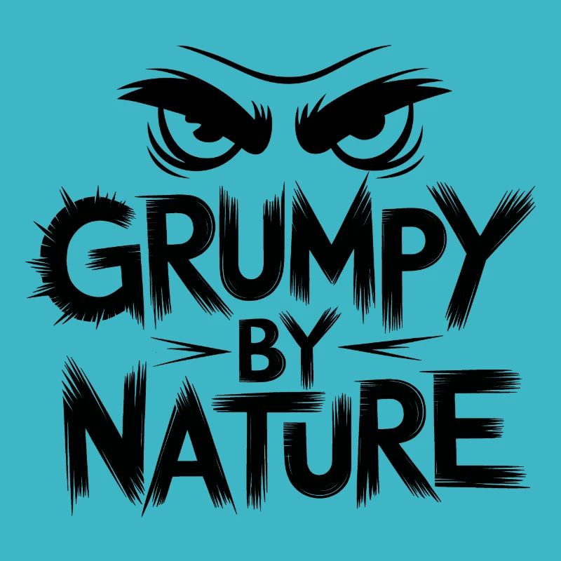 Grumpy and bad-tempered, angry face
