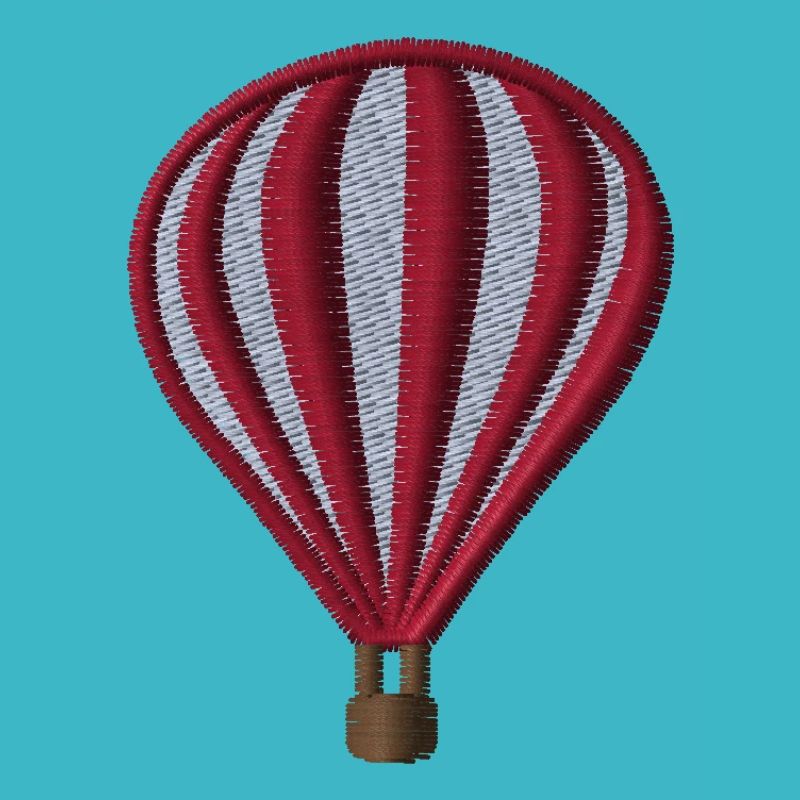 Heißluftballon bestickt