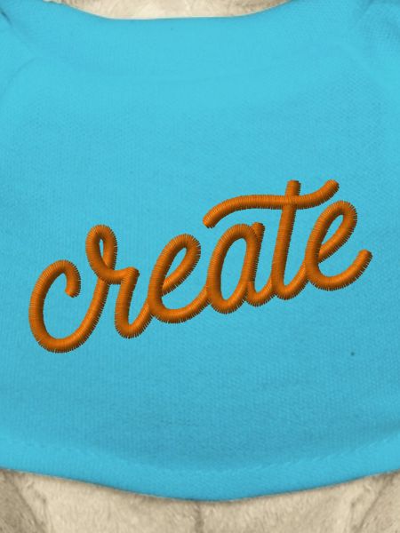 Create lettering embroidered