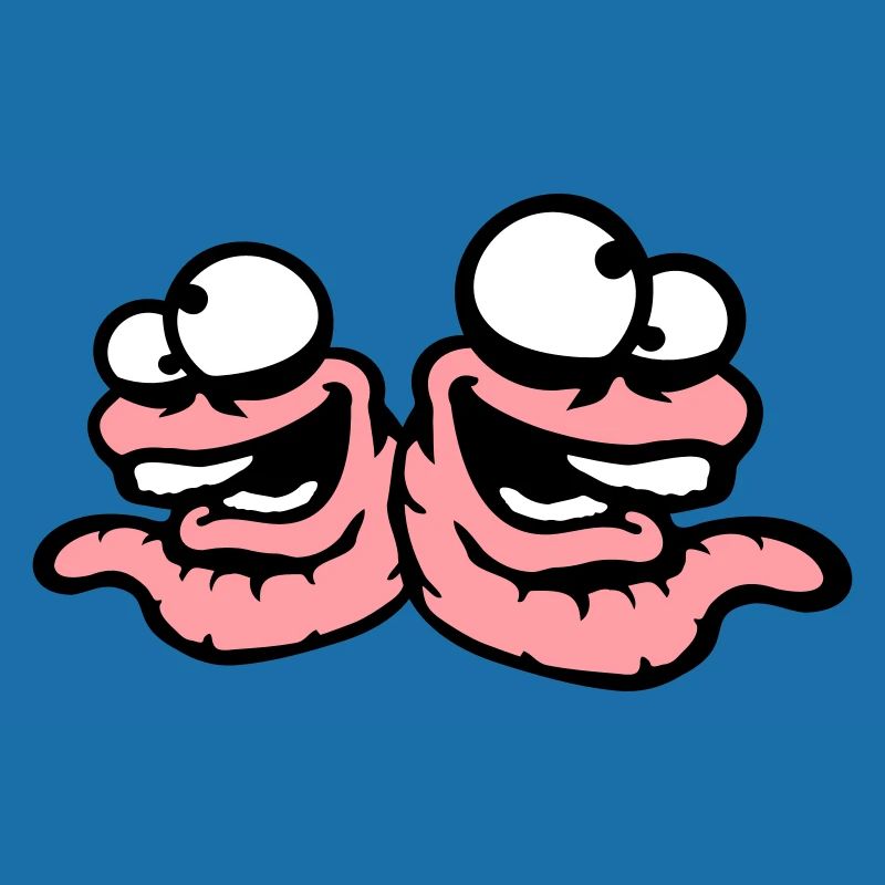 Worms Laughing Duo Crazy Squinting Silly Team
