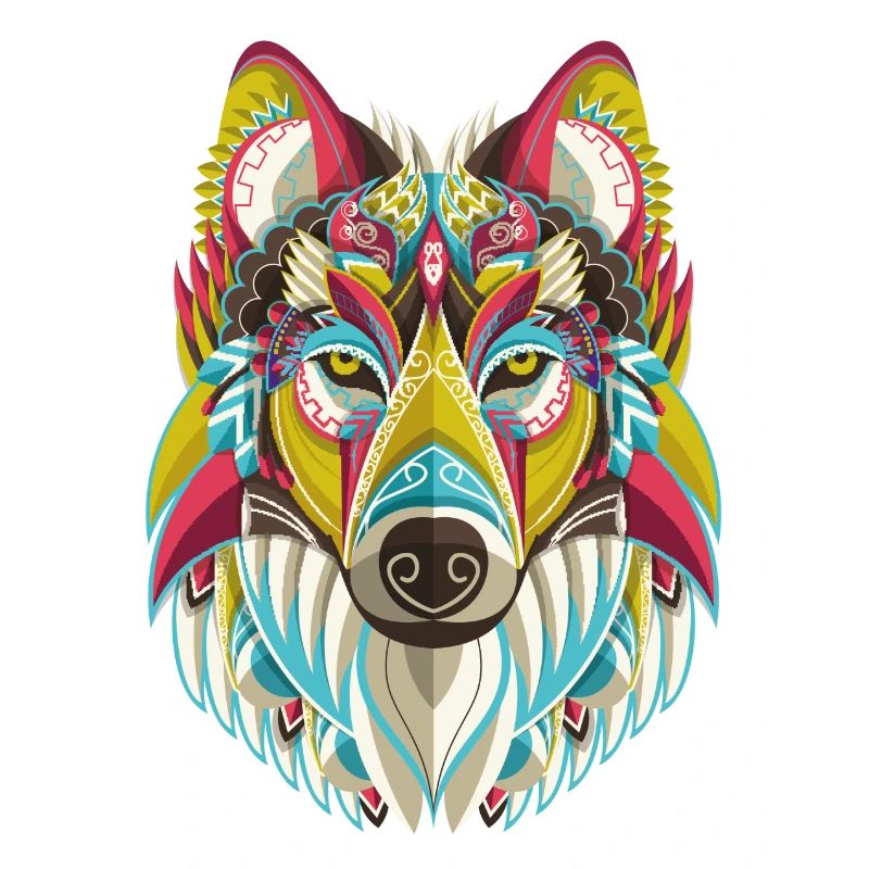 loup de couleur