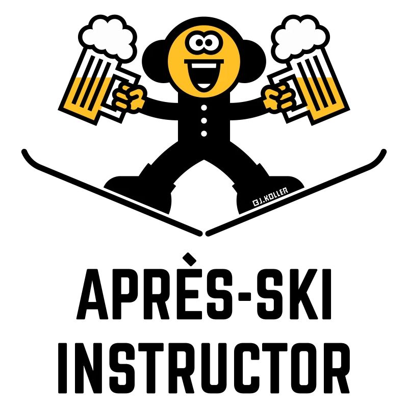 Moniteur après-ski (bière / caricature / 3C)