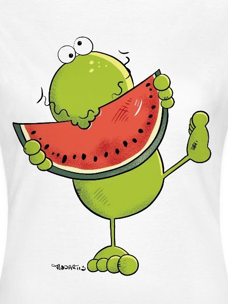 Frosch mit Melone