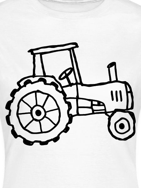 Traktor – Kindliche Kritzelzeichnung