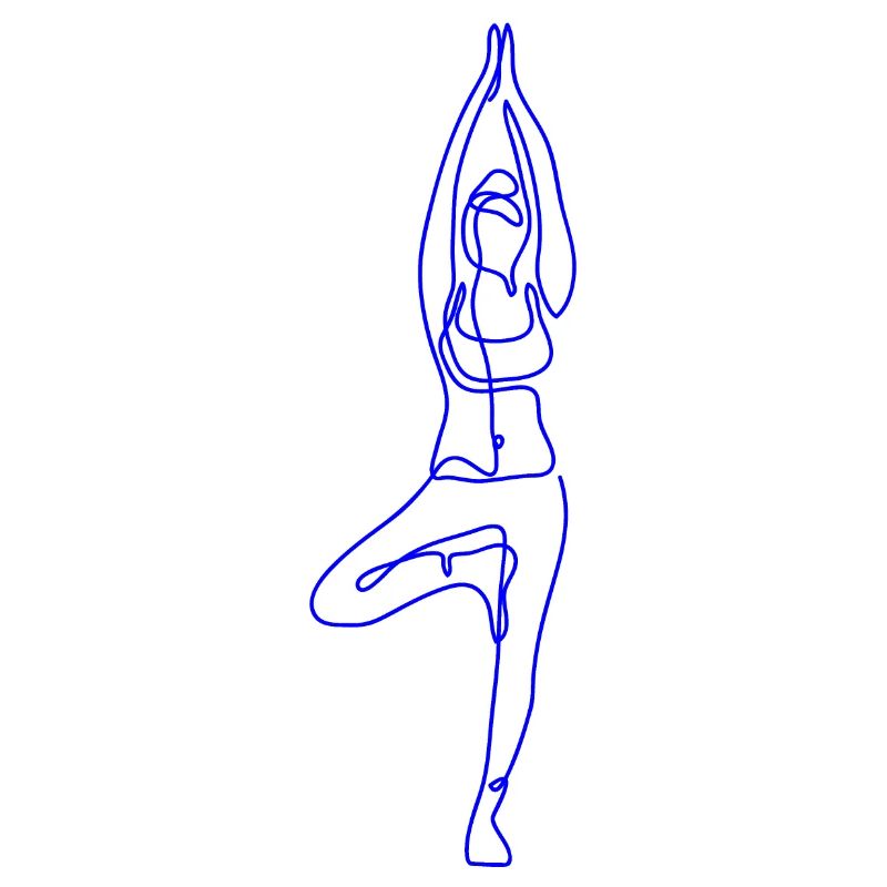 2 Yoga Vrikshasana oder der Baum | 1. Blaue Flamme