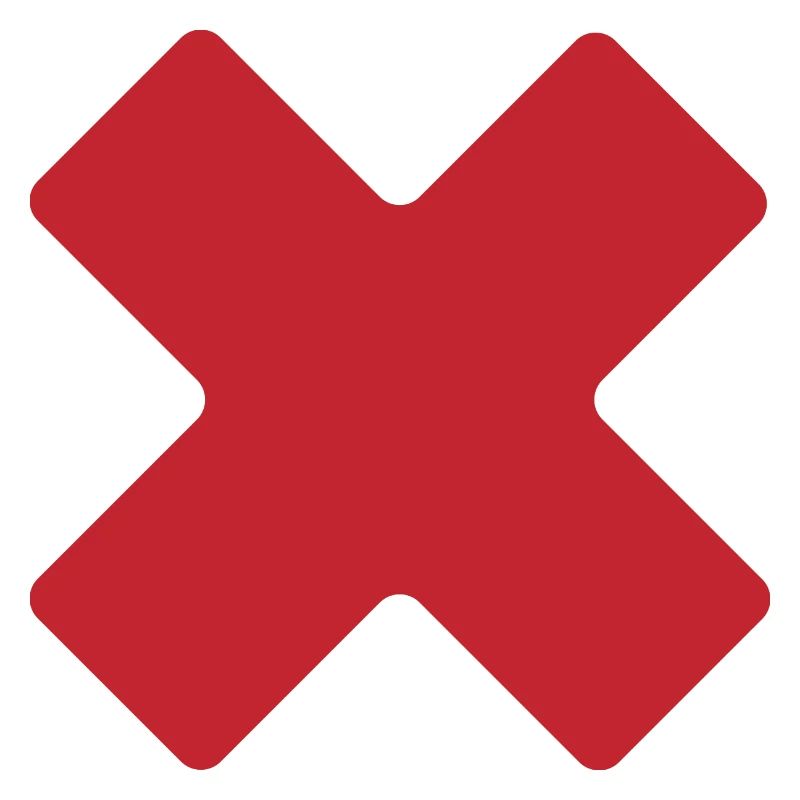 Icône Symbole rouge de la croix de lame