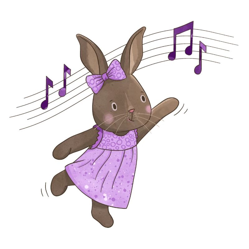 Rabbit Dancing Rabbit Music Easter Ballerine