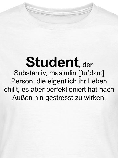 Student, der