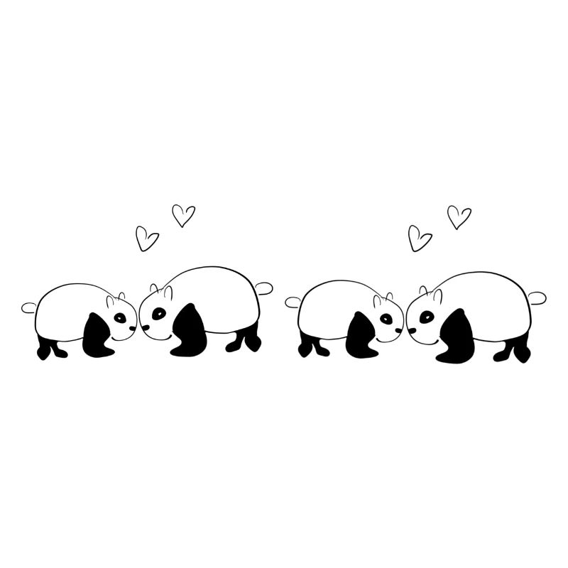 Panda Pattern Animal Love Animals Line