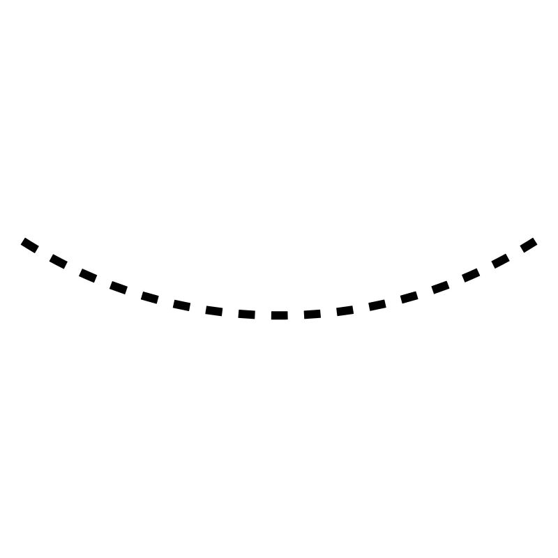 Dashed Curved Line