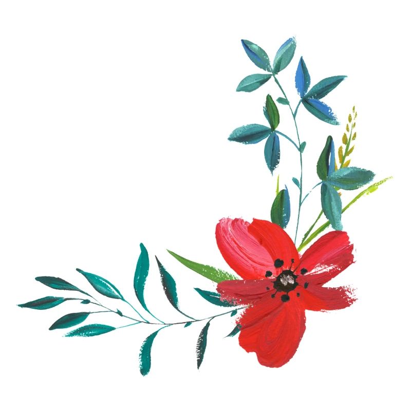 Vrille de fleur rouge