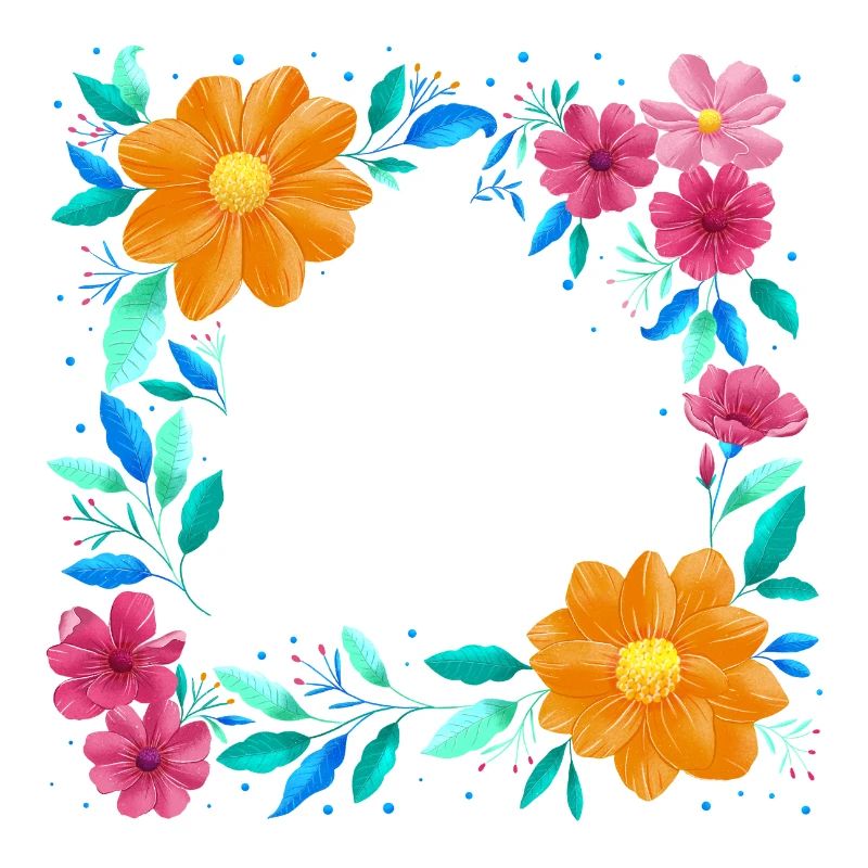 Couronne de fleurs aux couleurs vives