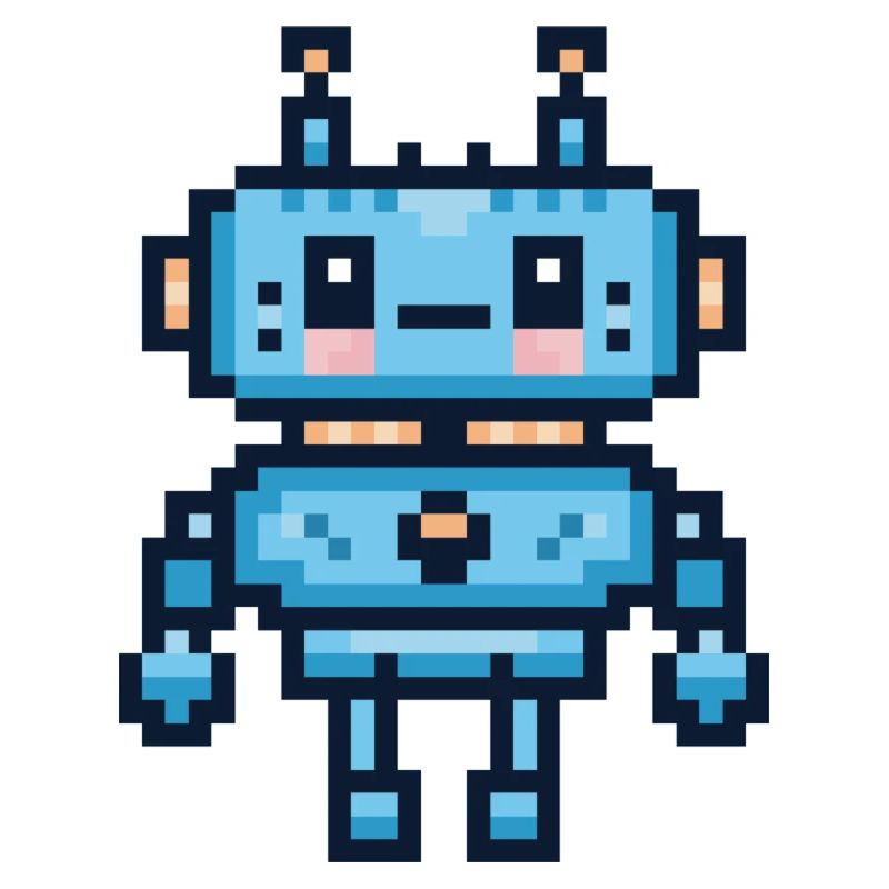 Robot pixel art