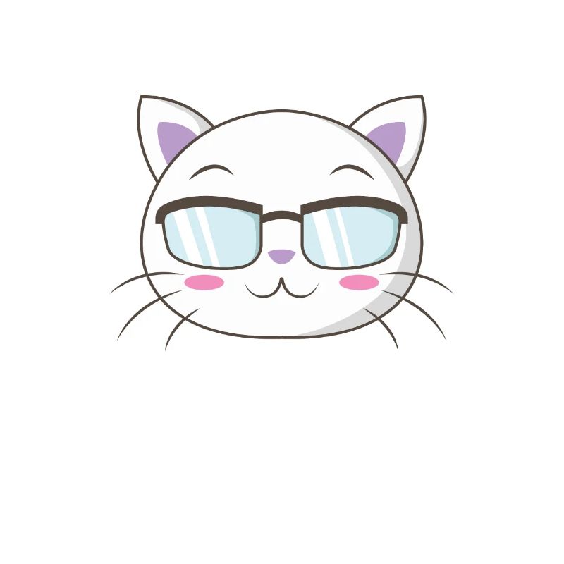 Chat de nerd avec des lunettes de nerd