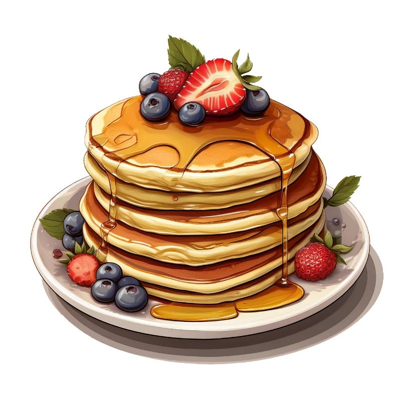 Pancakes oder Pfannkuchen zum Frühstück