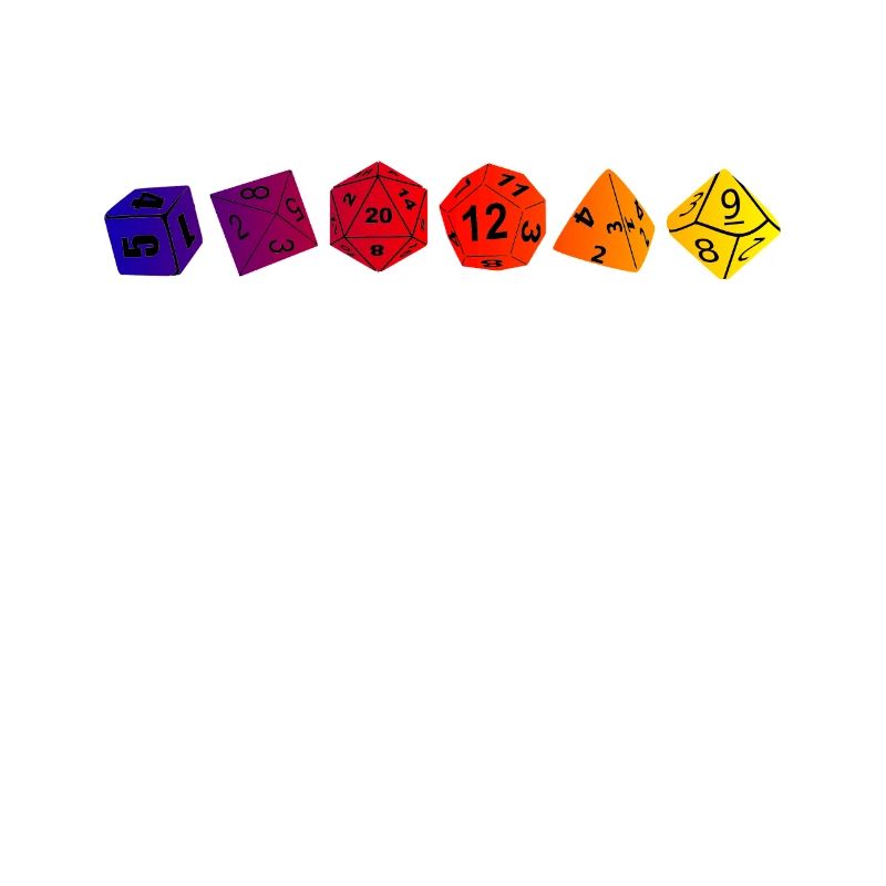 RPG Cube Dice Dragons CUBE CHAIN Chemise