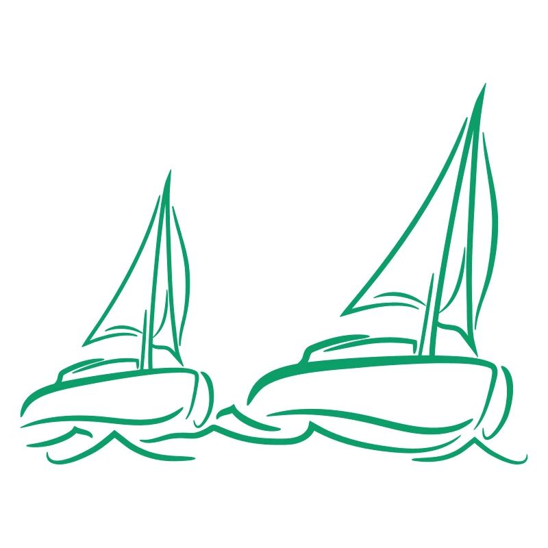 Deux navires Régate par équipe Régate de voile de compétition