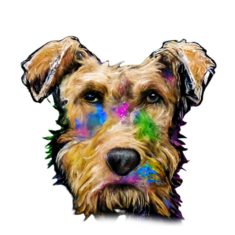 Airedale Terrier Design in Farbe