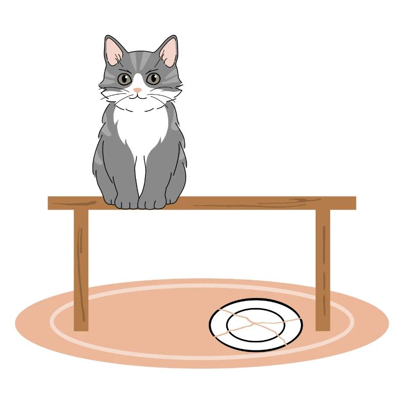 Cat on table