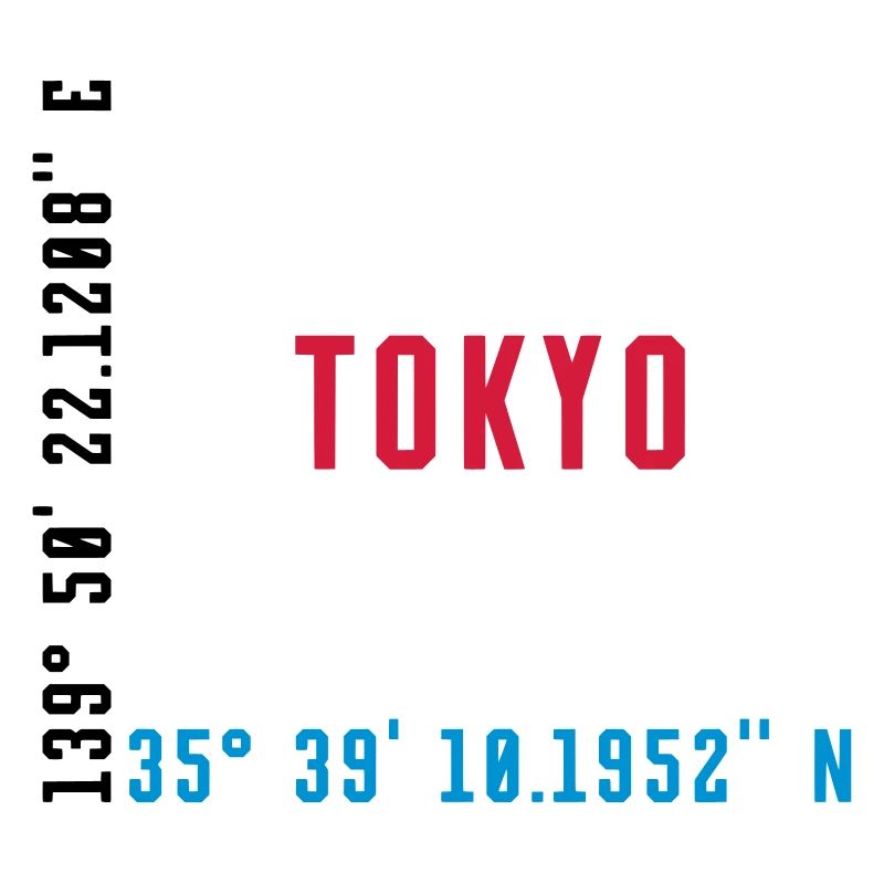 TOKYO - JAPAN - GPS COORDINATES / COORDINATES