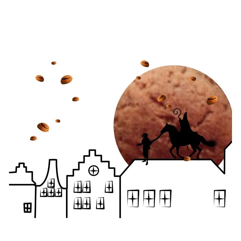 Sinterklaas op het dak, pepernotenmaan