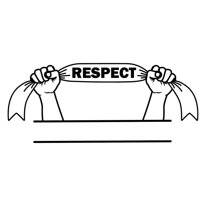 Hands with pennant respect