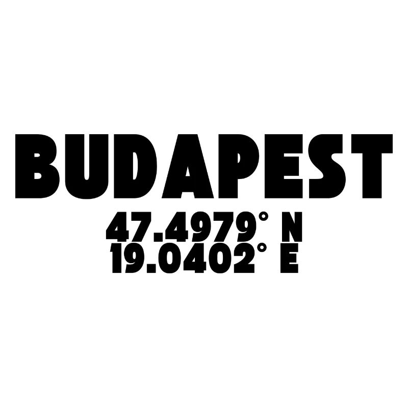 Conception de t-shirt Budapest avec coordonnées