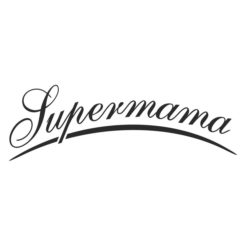 Lettrage Supermama en écriture cursive