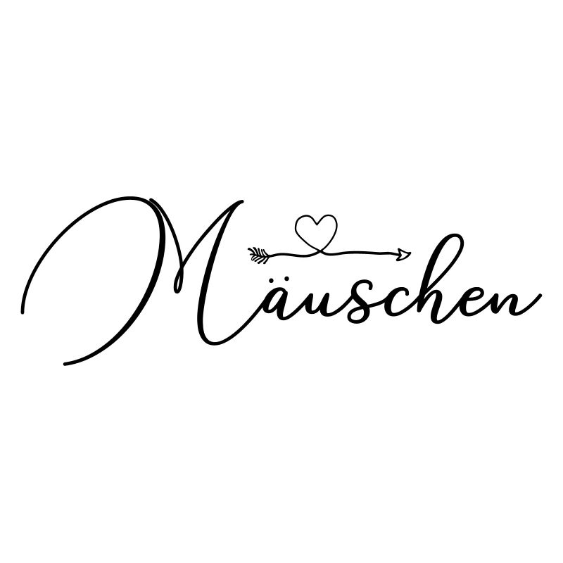 Personalisierbar Maeuschen Herzpfeil