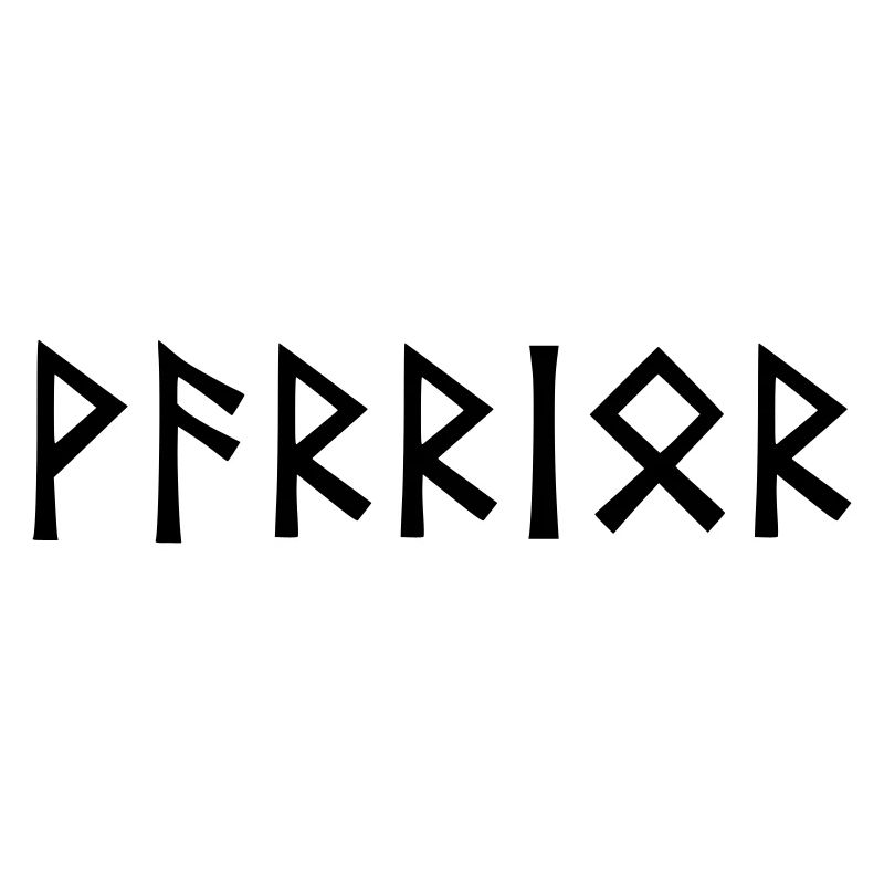 Warrior - Krieger - in Runenschrift