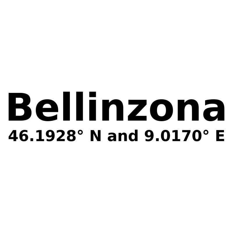 Bellinzona - with geo coordinates horizontal