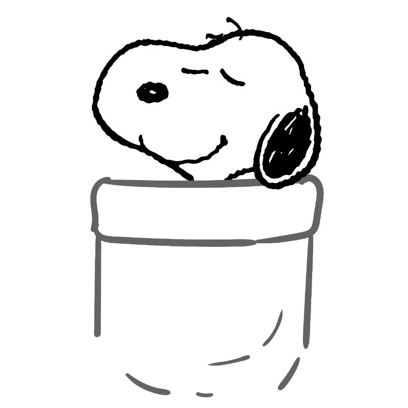 Peanuts Ontwerp Met Blije Snoopy