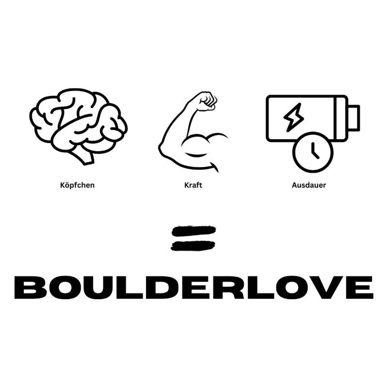Köpfchen Kraft Ausdauer Boulder Tshirt