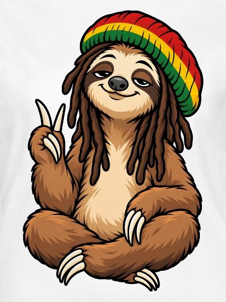 Cooles Rastafari Faultier
