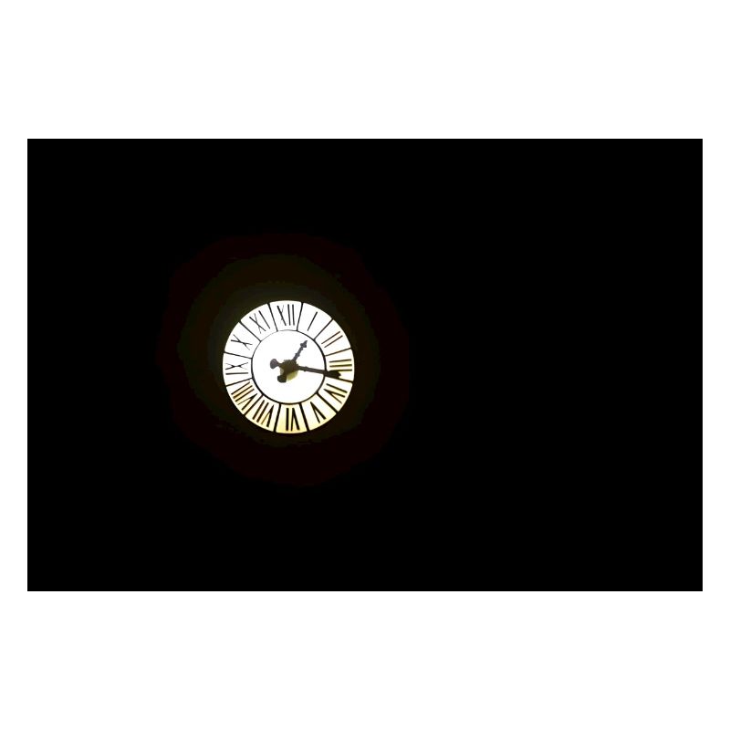 Black in white clock