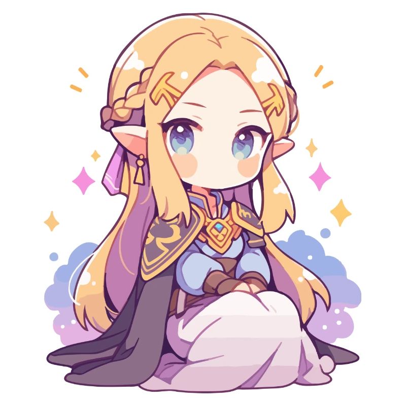 Princesse Chibi mignonne - Conception de conte de fées mignon