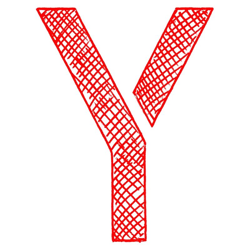 Y - Letter / Initale - Hatching