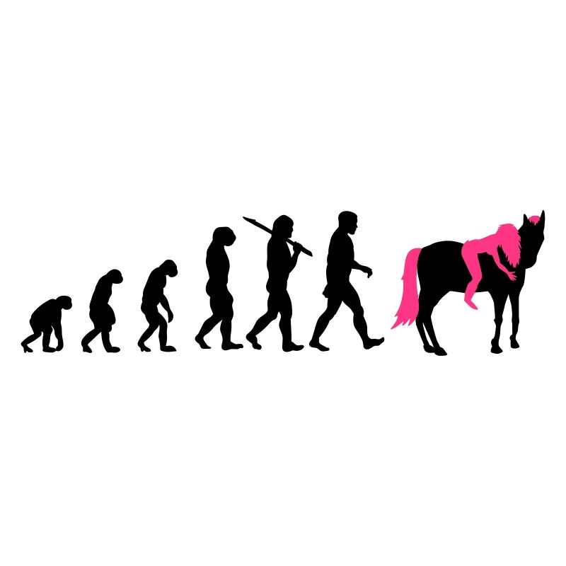 Evolution Reiterin Pferd