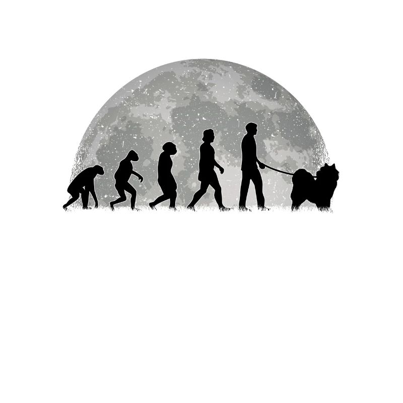 Samojede Evolution Mond Schlittenhund Samojeden