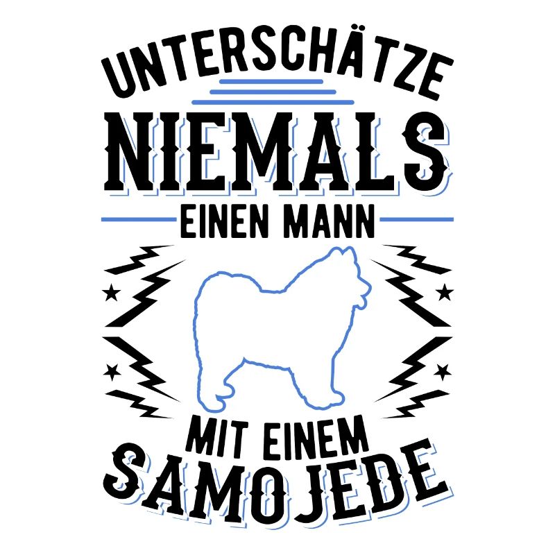 Samojede Mann Schlittenhund Samojeden