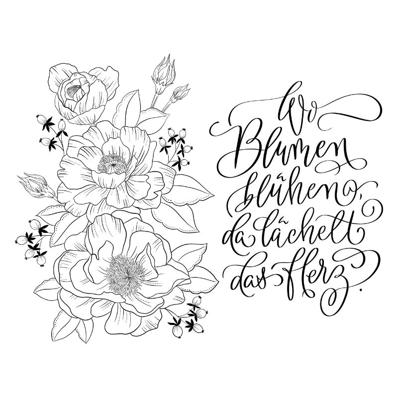 Des fleurs avec une devise positive