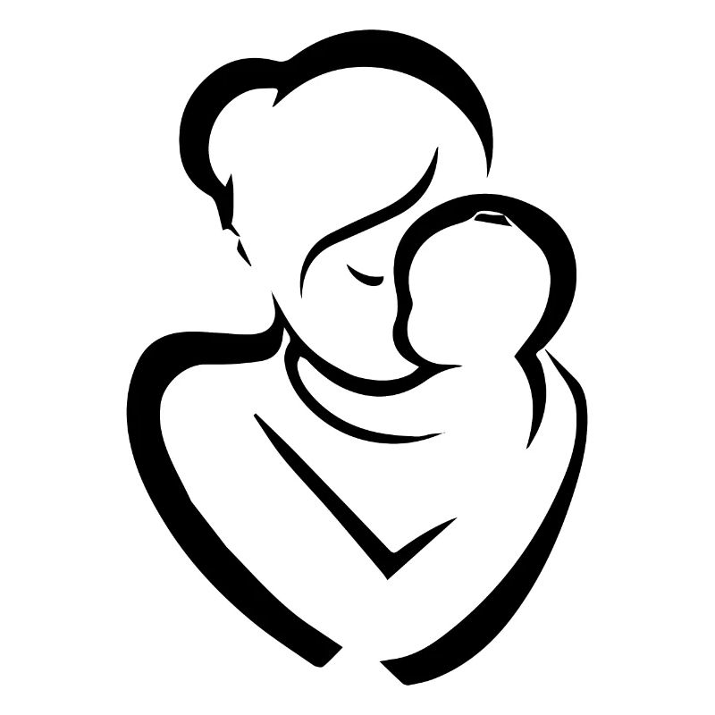 Mother with child Silhouette