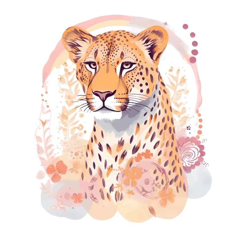 Guépard Fleurs de guépard
