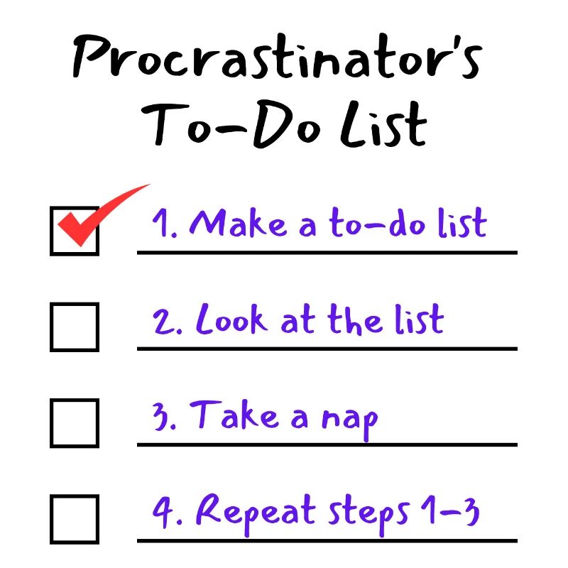 Procrastinator's To Do List - Light Background