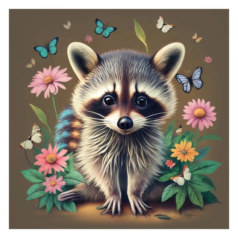 Fuchs mit Blumen