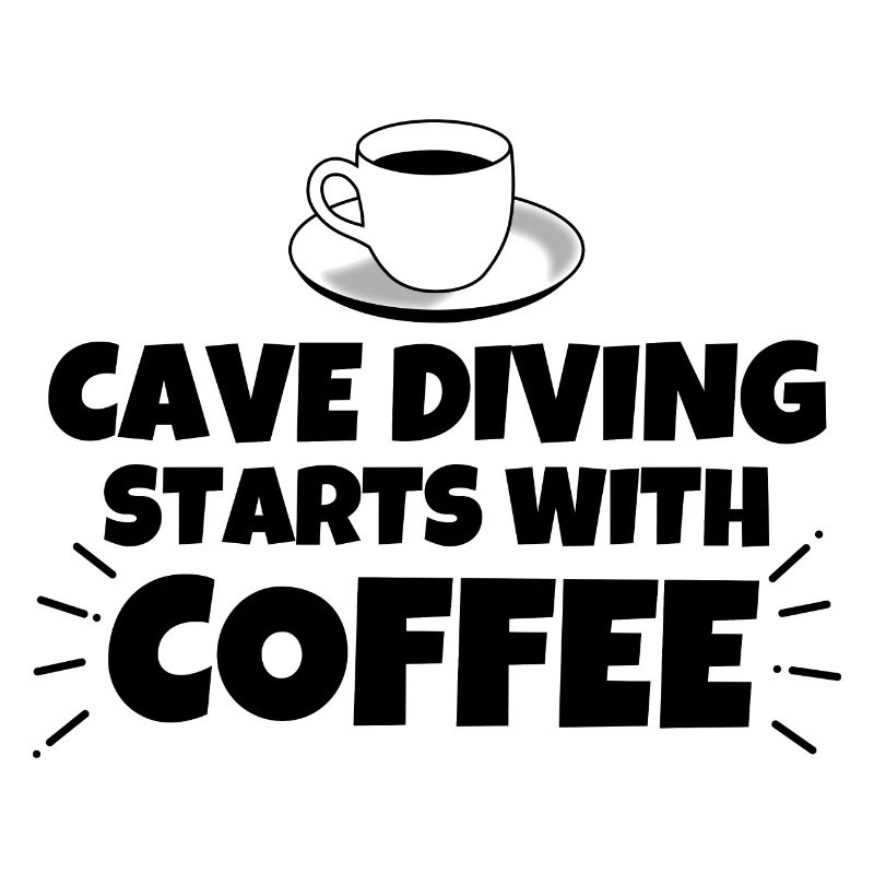 Plonger dans les cavernes drôle de café