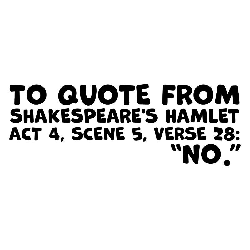 Citation du « non » de Shakespeare - Citation amusante d’Hamlet