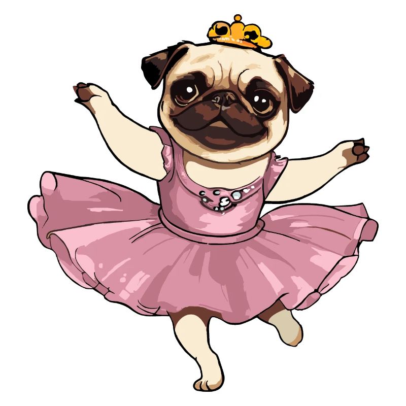 Danse classique, mignon, mignon carlin en tutu