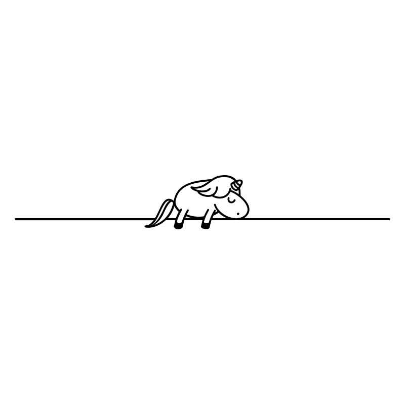 Schlafendes Einhorn- Line Art
