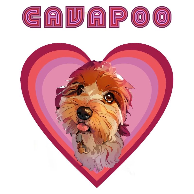 Cavapoo-Herz (Pflaume)